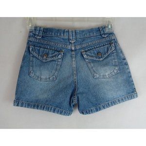 Arizona Jeans Co. Distressed Whiskered Denim Booty Jean Shorts Size 14